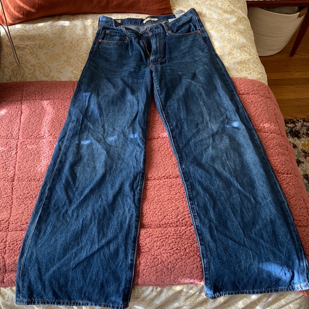 Levi's Ribcage Straight Jeans - 30x32 - Dark Blue Denim